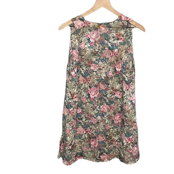 Victoria’s Secret Vintage Gold Label Floral Button Down Nightie Tunic Shirt M/L - Picture 6 of 6